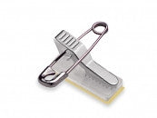 Sticky backed pin for ID Cards