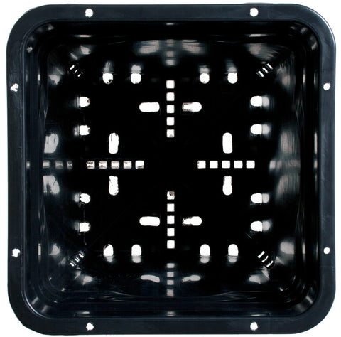 7"x7" Square Black Pot