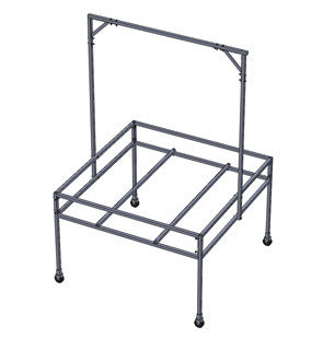 4x4 Tray Stand w/Hanging Bar