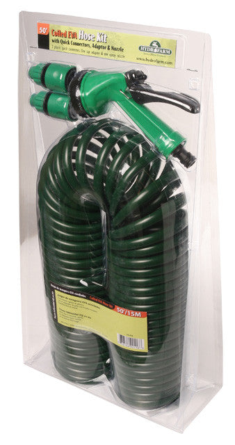 50' Coiled Hose w/ Nozzle
