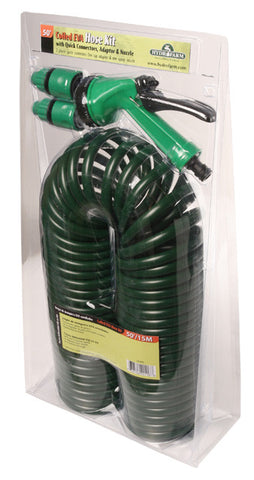 50' Coiled Hose w/ Nozzle