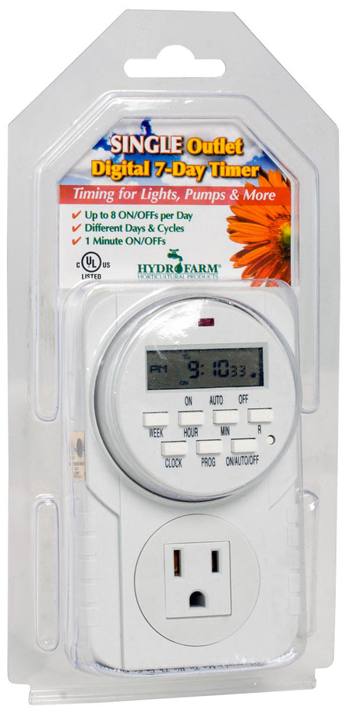 7-Day Grounded Digital Programmable Timer