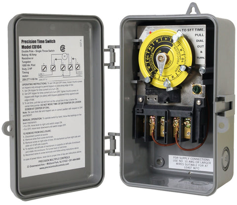 24HR DPST Timeswitch Rated 240V / 40A